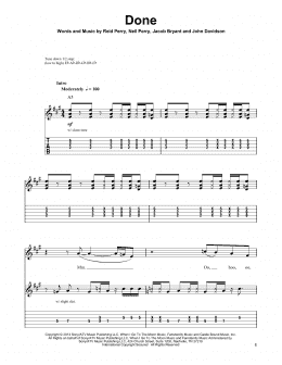 page one of Done (Guitar Tab (Single Guitar))