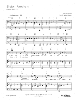 page one of Shalom Aleichem (Piano, Vocal & Guitar Chords (Right-Hand Melody))