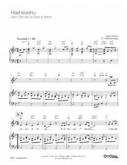page one of Hashkiveinu (Piano, Vocal & Guitar Chords (Right-Hand Melody))