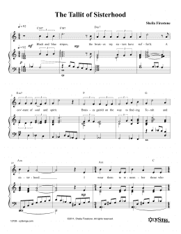 page one of Tallit of Sisterhood (Piano, Vocal & Guitar Chords (Right-Hand Melody))