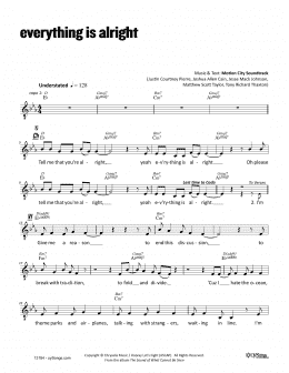 page one of Everything Is Alright (Lead Sheet / Fake Book)