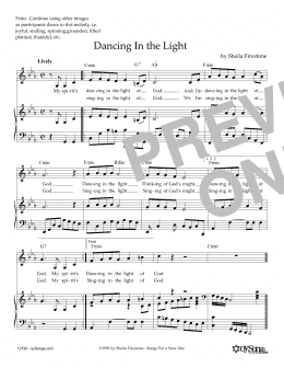 page one of Dancing In The Light (Piano, Vocal & Guitar Chords (Right-Hand Melody))