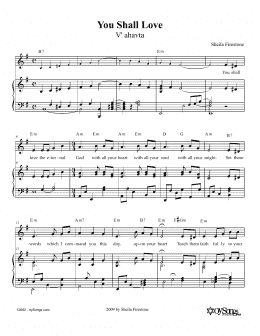 page one of You Shall Love (Piano, Vocal & Guitar Chords (Right-Hand Melody))