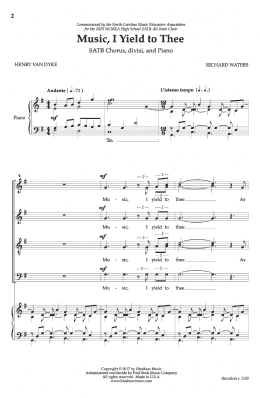 page one of Music, I Yield to Thee (SATB Choir)
