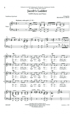 page one of Jacob's Ladder (SATB Choir)