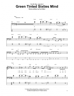 page one of Green Tinted Sixties Mind (Bass Guitar Tab)
