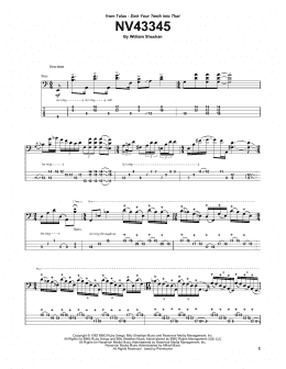 page one of NV43345 (Bass Guitar Tab)