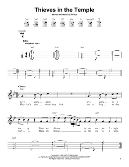 page one of Thieves In The Temple (Ukulele)