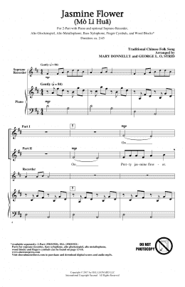 page one of Jasmine Flower (Mo Li Hua) (2-Part Choir)
