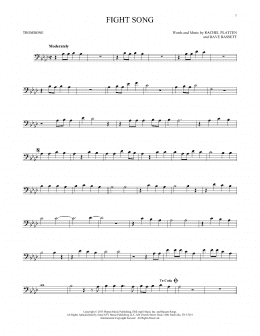 page one of Fight Song (Trombone Solo)
