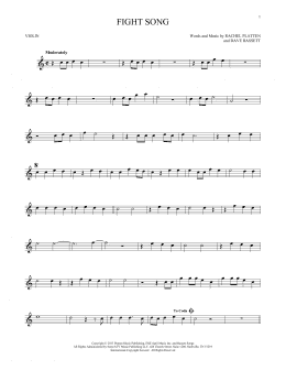 page one of Fight Song (Violin Solo)