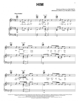 page one of Him (Piano, Vocal & Guitar Chords (Right-Hand Melody))