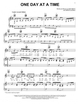 page one of One Day At A Time (Piano, Vocal & Guitar Chords (Right-Hand Melody))