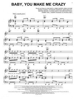 page one of Baby, You Make Me Crazy (Piano, Vocal & Guitar Chords (Right-Hand Melody))