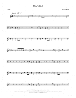 page one of Tequila (Violin Solo)
