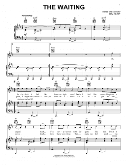 page one of The Waiting (Piano, Vocal & Guitar Chords (Right-Hand Melody))