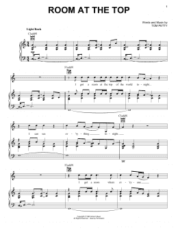 page one of Room At The Top (Piano, Vocal & Guitar Chords (Right-Hand Melody))