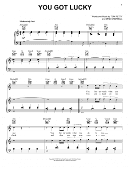 page one of You Got Lucky (Piano, Vocal & Guitar Chords (Right-Hand Melody))