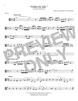 page one of "This is me." (from Ratatouille) (Viola Solo)