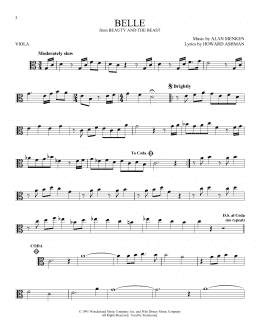 page one of Belle (from Beauty And The Beast) (Viola Solo)