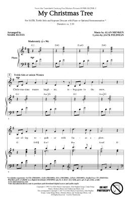 page one of My Christmas Tree (SATB Choir)
