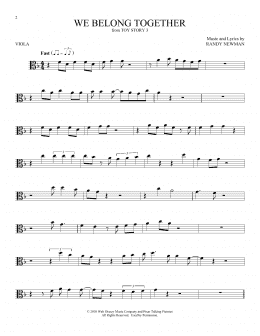 page one of We Belong Together (from Toy Story 3) (Viola Solo)