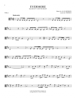 page one of Evermore (from Beauty and the Beast) (Viola Solo)