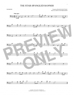 page one of The Star-Spangled Banner (Trombone Solo)