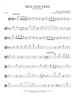page one of True Love's Kiss (from Enchanted) (Viola Solo)
