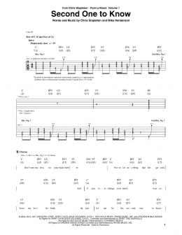 page one of Second One To Know (Guitar Rhythm Tab)