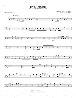 page one of Evermore (from Beauty And The Beast) (Trombone Solo)
