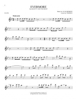 page one of Evermore (from Beauty And The Beast) (Flute Solo)