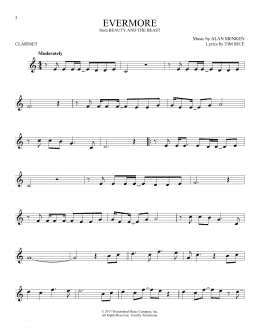 page one of Evermore (from Beauty And The Beast) (Clarinet Solo)