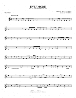 page one of Evermore (from Beauty And The Beast) (Trumpet Solo)