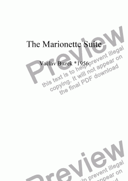 page one of The Marionette Suite