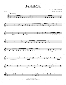 page one of Evermore (from Beauty And The Beast) (French Horn Solo)