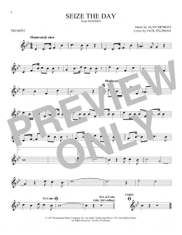page one of Seize The Day (from Newsies) (Trumpet Solo)