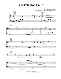 page one of Everything I Said (Piano, Vocal & Guitar Chords (Right-Hand Melody))