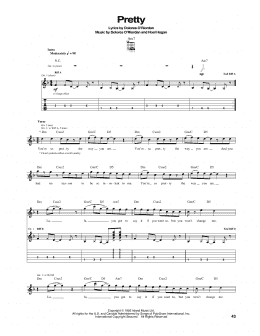 page one of Pretty (Guitar Tab)