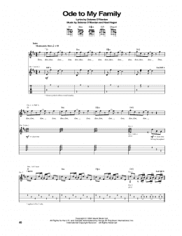 page one of Ode To My Family (Guitar Tab)