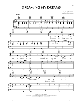 page one of Dreaming My Dreams (Piano, Vocal & Guitar Chords (Right-Hand Melody))