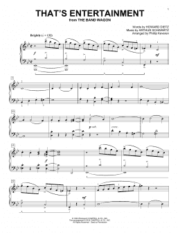 page one of That's Entertainment (arr. Phillip Keveren) (Piano Solo)