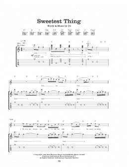 page one of Sweetest Thing (Guitar Tab)