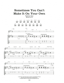 page one of Sometimes You Can't Make It On Your Own (Guitar Tab)