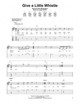 page one of Give A Little Whistle (from Pinocchio) (Easy Guitar Tab)