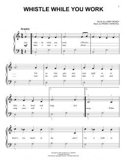 page one of Whistle While You Work (from Snow White And The Seven Dwarfs) (Very Easy Piano)