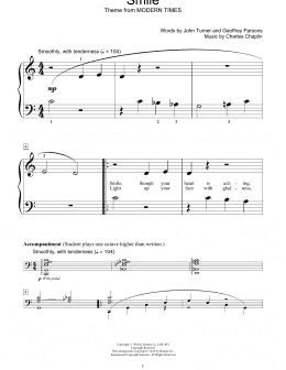 page one of Smile (Educational Piano)