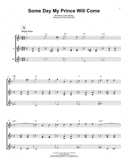page one of Some Day My Prince Will Come (from Snow White And The Seven Dwarfs) (Ukulele Ensemble)