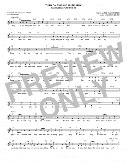page one of Turn On The Old Music Box (Lead Sheet / Fake Book)