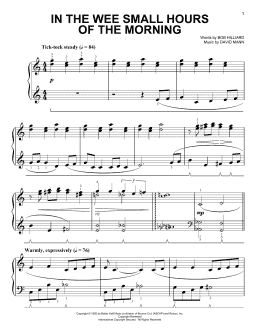 page one of In The Wee Small Hours Of The Morning (arr. Phillip Keveren) (Easy Piano)